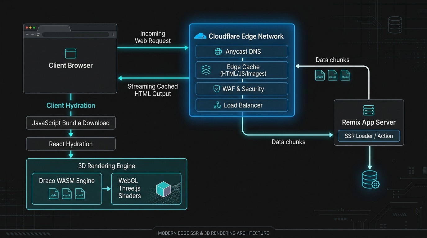 Modern Edge SSR and 3D Rendering Pipeline with Cloudflare and Remix